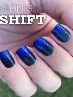 Midnight Shift - Color Street Nail Polish Strips NWT Retired Ombre Glitter